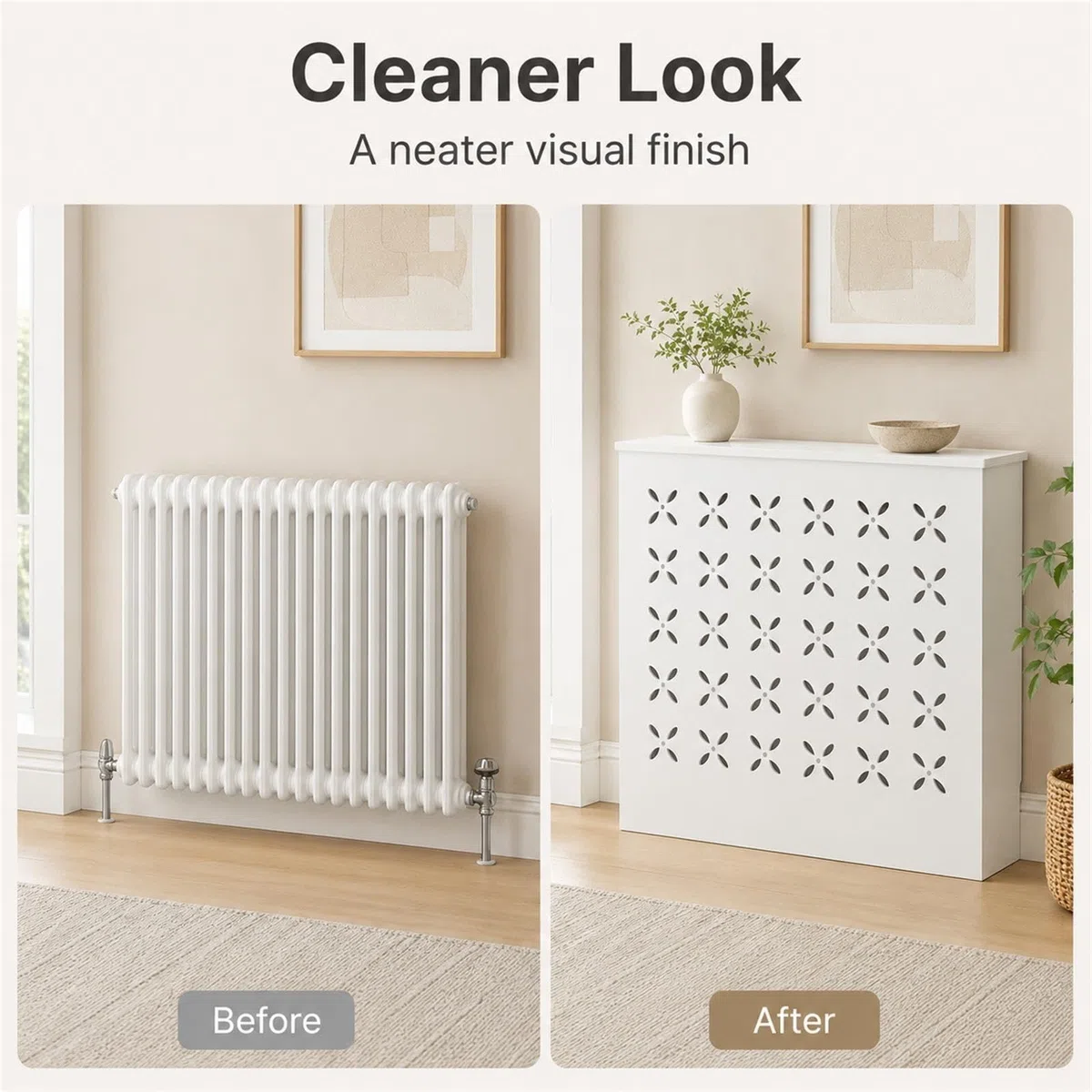 Cache Radiateur Design Console Radiateur Blanche Meuble Chauffage Décoratif