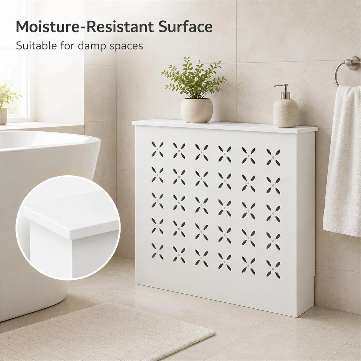 Cache Radiateur Design Console Radiateur Blanche Meuble Chauffage Décoratif