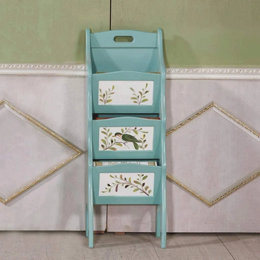Étagère Bureau 3 Niveaux Étagère De Rangement Porte-journaux Bibliothèque Présentoir pour Maison Salon Bureau Étagères À Livres Salon Chambre Coucher(B)