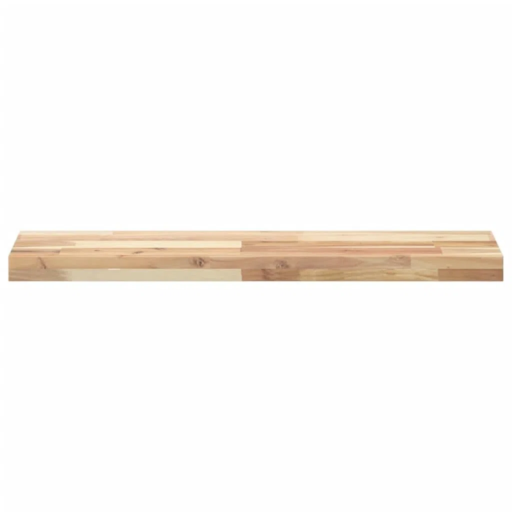 Lot de 3 étagères flottantes en bois d'acacia massif non traité - 100 x 20 x 4 cm - Étagère murale pour salle de bain - Pour chambre à coucher, bureau, cuisine, salle de bain