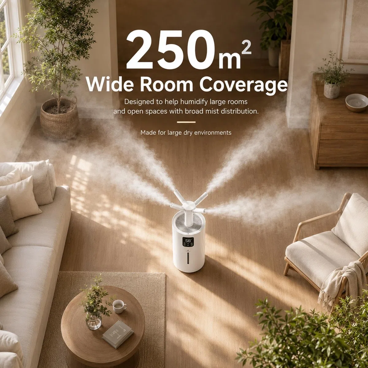 Humidificateur D'air Commercial 25L Pour Grande Pièce Et Les Plantes