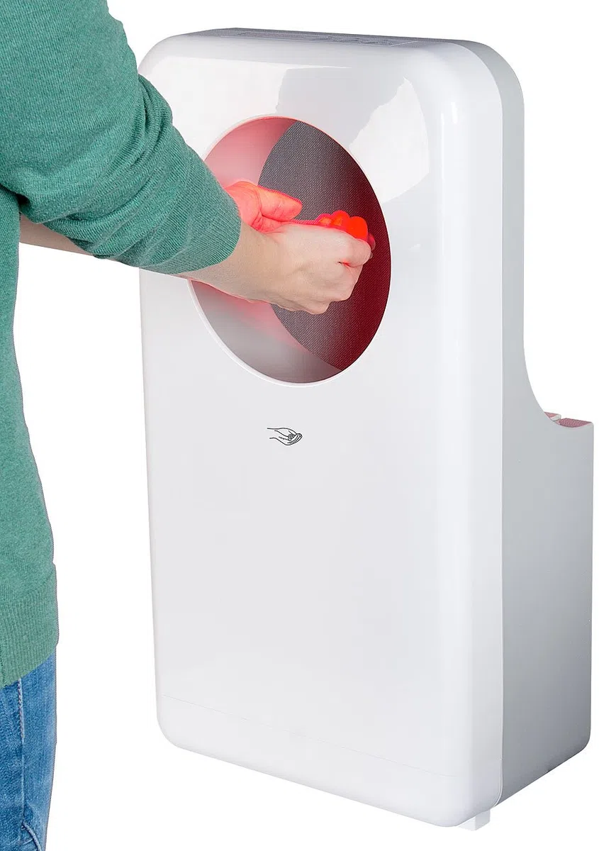 Sèche-mains automatique professionnel 1450 W à éclairage LED [Sichler Haushaltsgeräte]