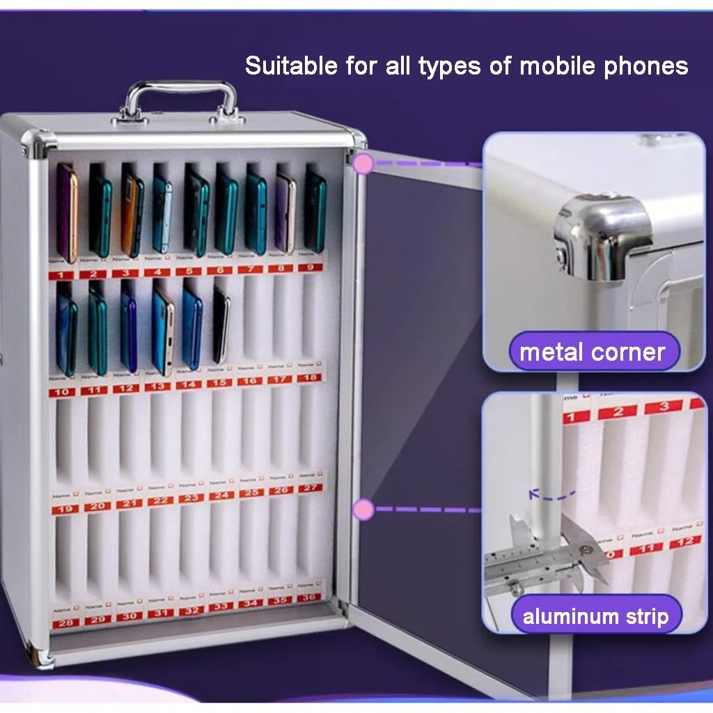 Armoire de rangement murale pour téléphones portables - Boîte de rangement pour téléphones portables - Boîte de gestion pour téléphones portables - École, laboratoire, usine - Armoire pour téléphone