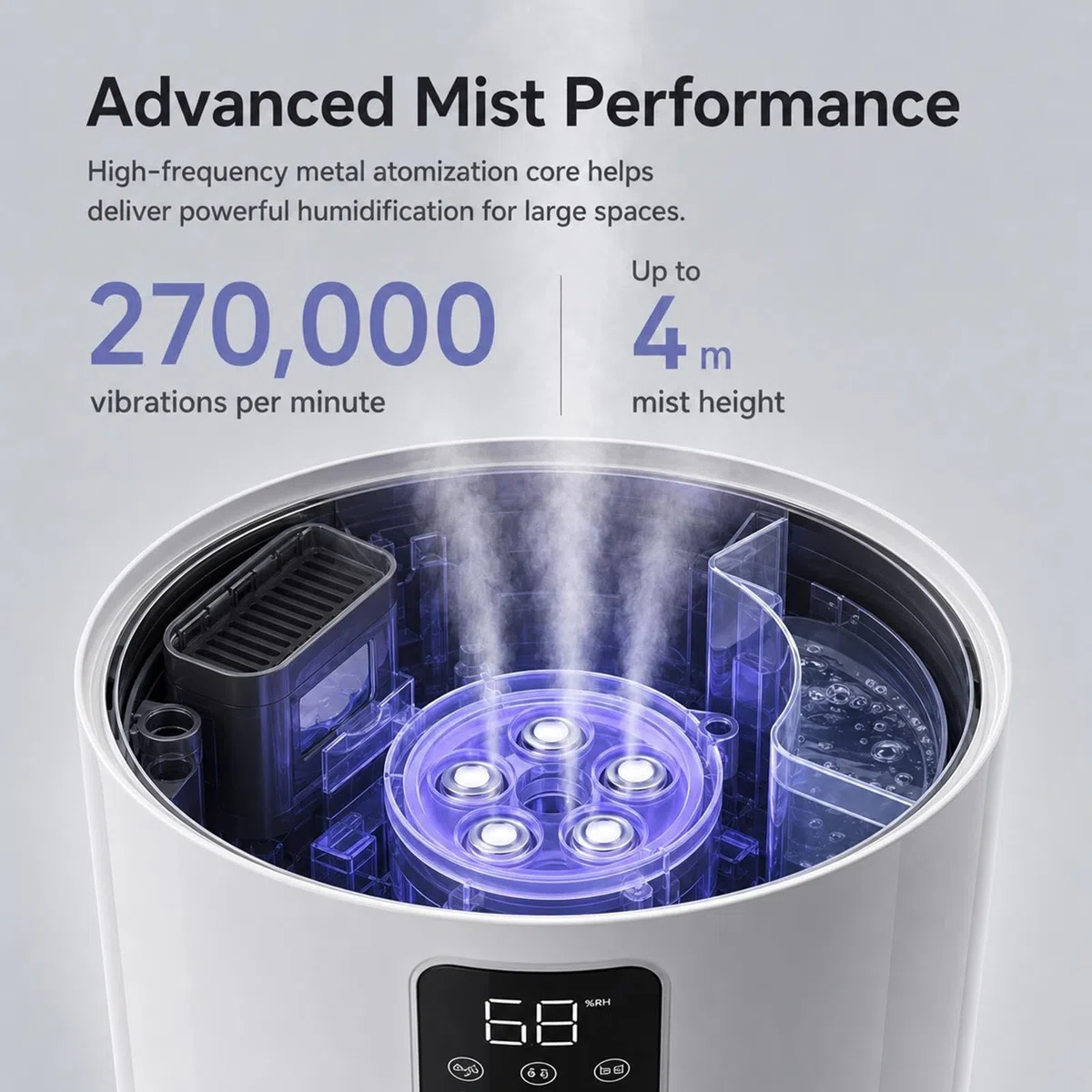 Humidificateur D'air Commercial 25L Pour Grande Pièce Et Les Plantes