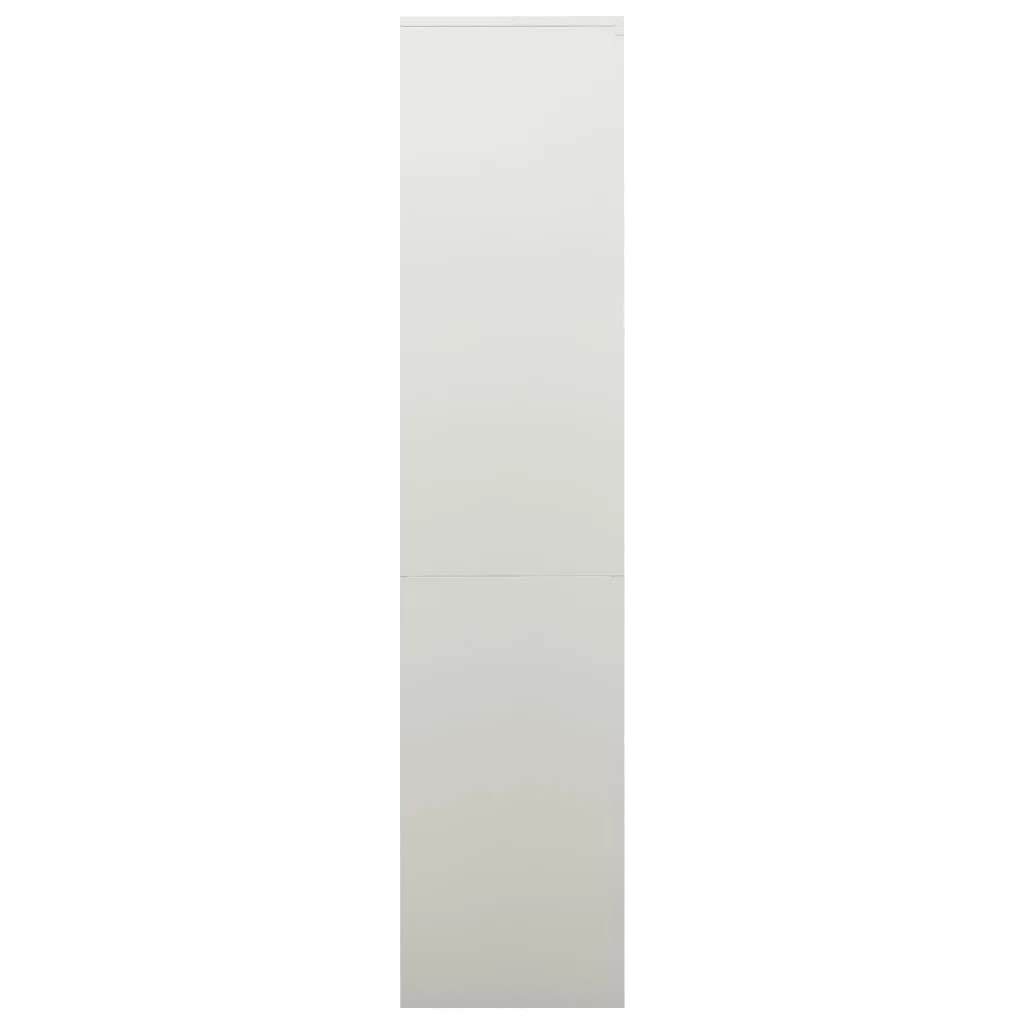 Armoires, buffets, armoires avec portes et étagères, armoire de bureau, gris clair, 90 x 40 x 180 cm, acier