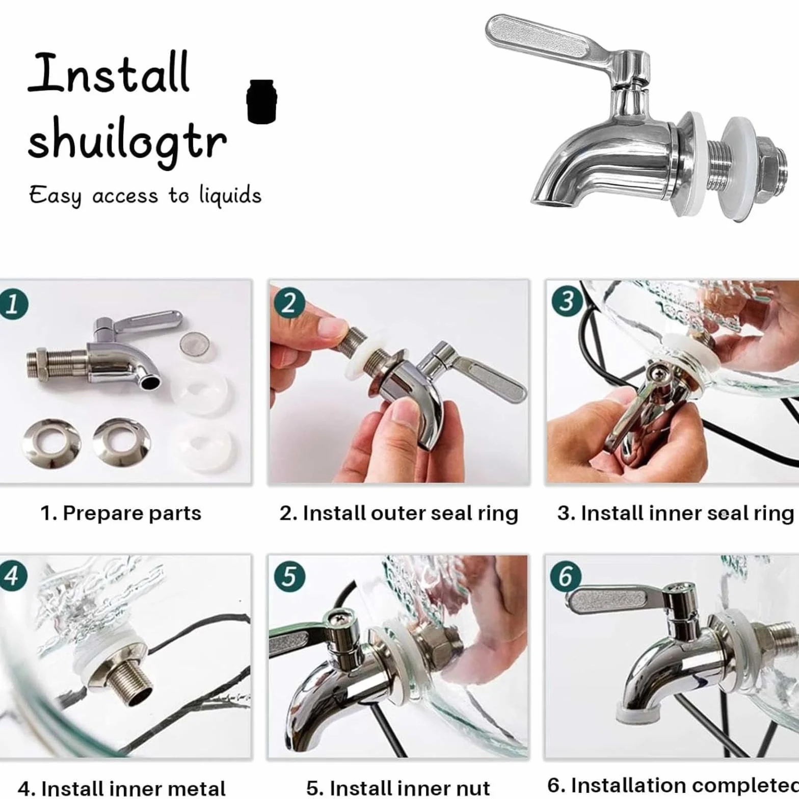 Distributeur d'huile anti-fuite en acier inoxydable avec robinet – Récipient de cuisine anti-goutte pour cuisiner et servir, design facile à verser, idéal pour un usage domestique