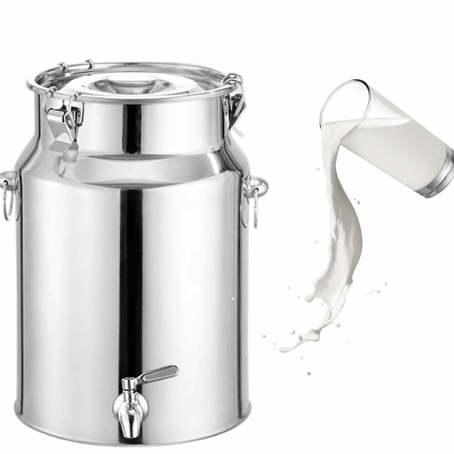 Distributeur d'huile anti-fuite en acier inoxydable avec robinet – Récipient de cuisine anti-goutte pour cuisiner et servir, design facile à verser, idéal pour un usage domestique