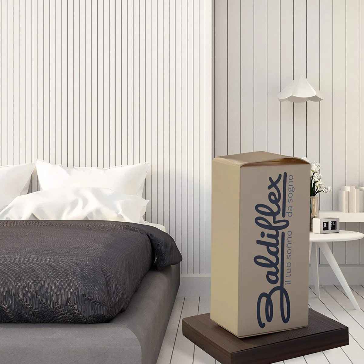 Baldiflex Housse pour matelas double en Silver Safe, protège-matelas, avec bande respirante, déhoussable avec fermeture éclair, non toxique, dimensions 180 x 190 x 25 cm