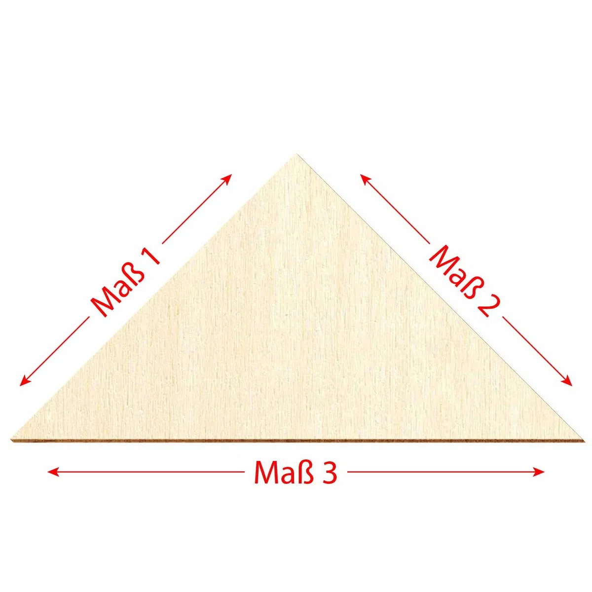 Lot de 100 triangles de découpe en bois à angle droit - 2-50 cm - Dimensions : 13 x 13 x 18,38 cm